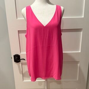 Lilly Pulitzer Reversible 2-tone Vibrant/Light Pink Tank Top